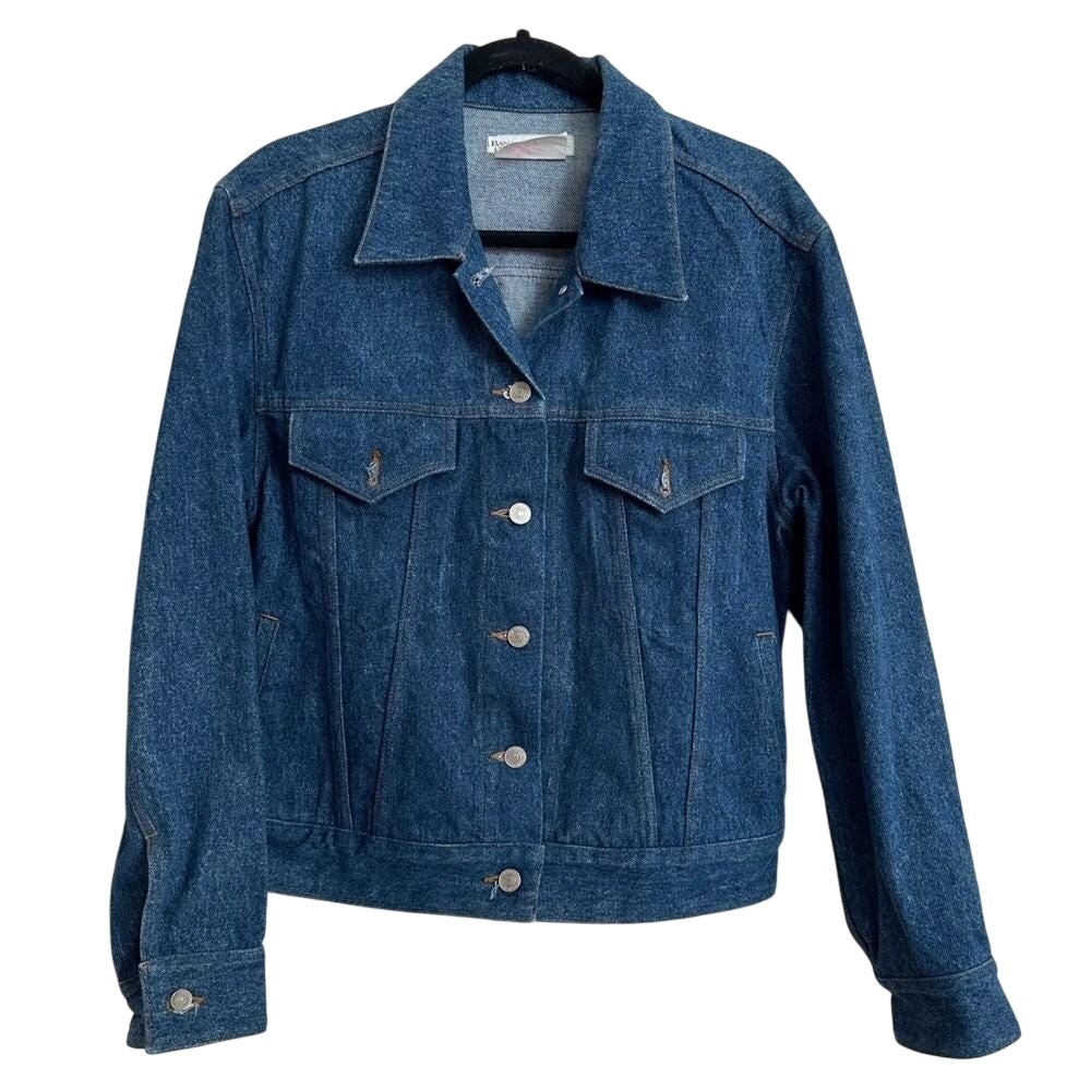 Vintage‎ 1993 Banana Republic 14.5 oz Heavyweight Denim Trucker Jacket M